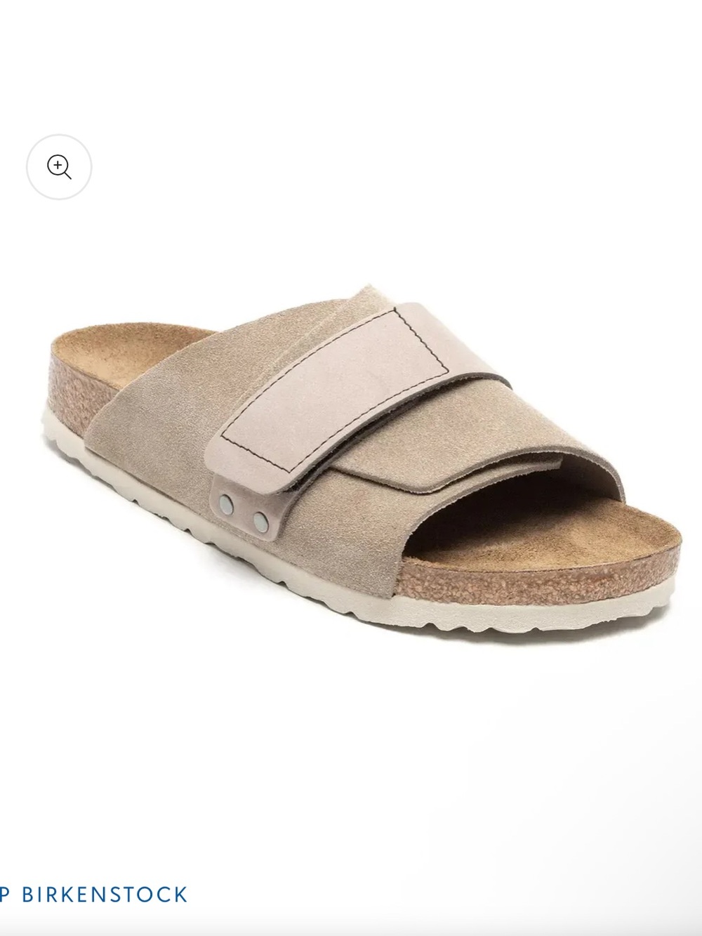 NEW Birkenstock Kyoto Nubuck-Suede Leather Sandals Slides Shoe Sz 40 Taupe